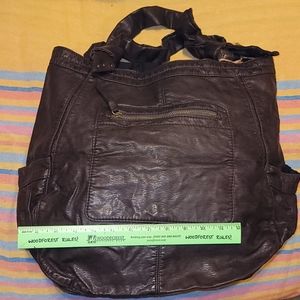 Converse Brown faux leather tote bag